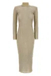 Self-portrait Self Portrait Maxi Lurex Knit Dress In Women In Brown