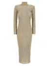Self-portrait Self Portrait Maxi Lurex Knit Dress In Women In Brown