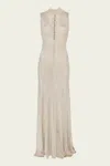 Self-portrait Womens Gold Sleeveless Buttoned Lurex Knit Maxi Dress In Neutral