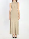 Self-portrait Womens Gold Sleeveless Buttoned Lurex Knit Maxi Dress In Gold