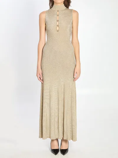 SELF-PORTRAIT SELF-PORTRAIT GOLD MAXI DRESS