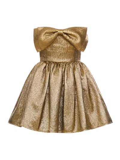 Self-portrait Gold Metallic Jacquard Mini Dress