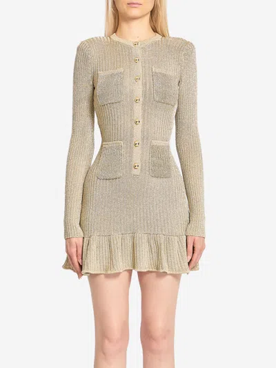 SELF-PORTRAIT GOLD MINI DRESS