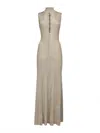 Self-portrait Womens Gold Sleeveless Buttoned Lurex Knit Maxi Dress In Gold