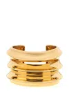 Self-portrait Gold Sculpted Cuff Bracelet In Gold