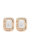 Self-portrait Golden Earrings With A Mother-of-pearl Heart In Gold