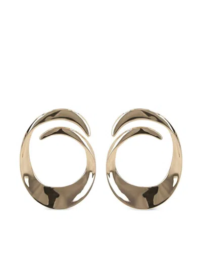 Self-portrait Gold Swirl Earrings Accessories