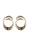 Self-portrait Gold Swirl Earrings Accessories In Grey