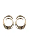 Self-portrait Gold Swirl Earrings Accessories In Grey
