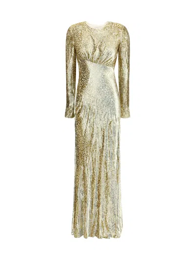 Self-portrait Gold Thread Long Dress