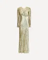 Self-portrait Gold Thread Long Dress