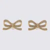 Self-portrait Earrings With Peg And With Crystals Jewels Gold In Gold
