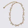 Self-portrait Bow-embellished Necklace In Gold