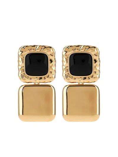 Self-portrait Gold-tone Square Earrings