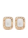 Self-portrait Golden Earrings With A Mother-of-pearl Heart In Gold