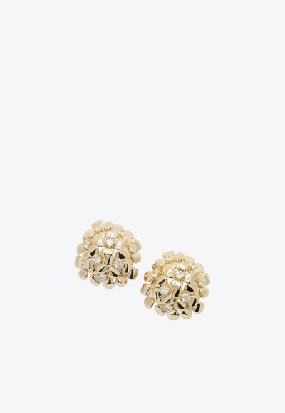 Self-portrait Golden Flower Stud Earrings