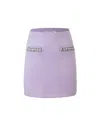 Self-portrait Self Portrait Lilac Stretch Viscose Blend Mini Skirt In Purple