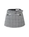 Self-portrait Houndstooth Wool Blend Mini Skirt