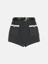 Self-portrait Gray Viscose Blend Shorts