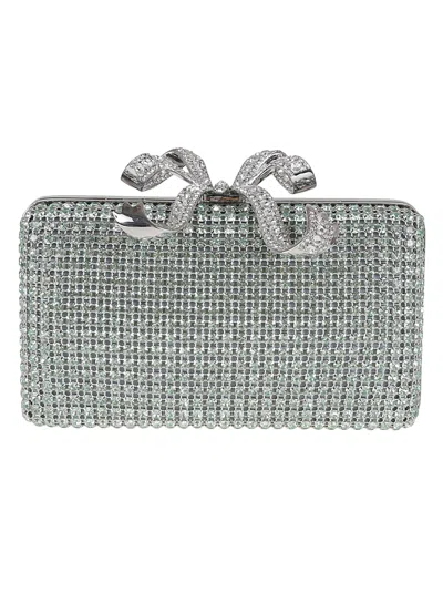 Self-portrait Green Chainmail Clutch Bag