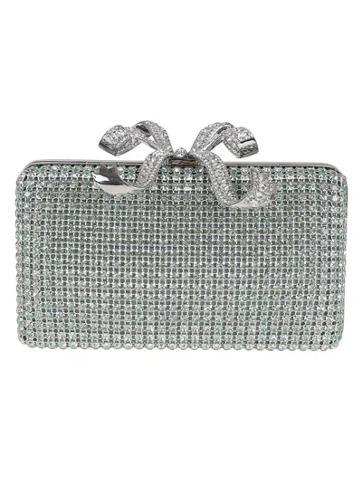 Self-portrait Green Chainmail Clutch Bag