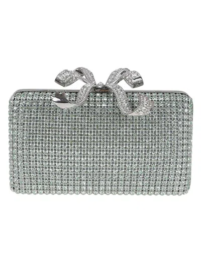 Self-portrait Green Chainmail Clutch Bag
