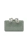 Self-portrait Green Crystals Clutch