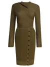 Self-portrait Green Mini Dress With Cut-out Design In Green