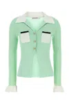 Self-portrait Self Portrait Women Green Viscose Blend Cardigan In Green