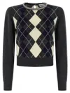 Self-portrait Womens Self Portrait Argyle Crystal Wool Jumper In Multi