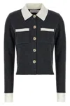 Self-portrait Self Portrait Women Wool Blend Cardigan With Contrasting Collar