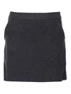Self-portrait Self Portrait Women Knit Mini Skirt In Gray