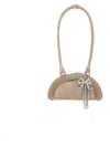 Self-portrait "grey Suede" Mini Shoulder Bag In Gray