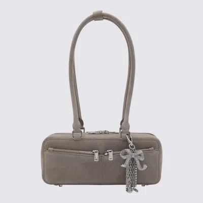 Self-portrait Grey Suede Top Handle Bag