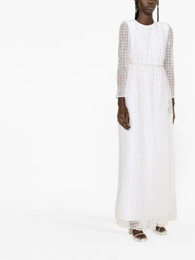 SELF-PORTRAIT SELF PORTRAIT GRID SEQUIN MAXI DRESS