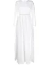 Self-portrait Self Portrait Grid Sequin Maxi Dress In White