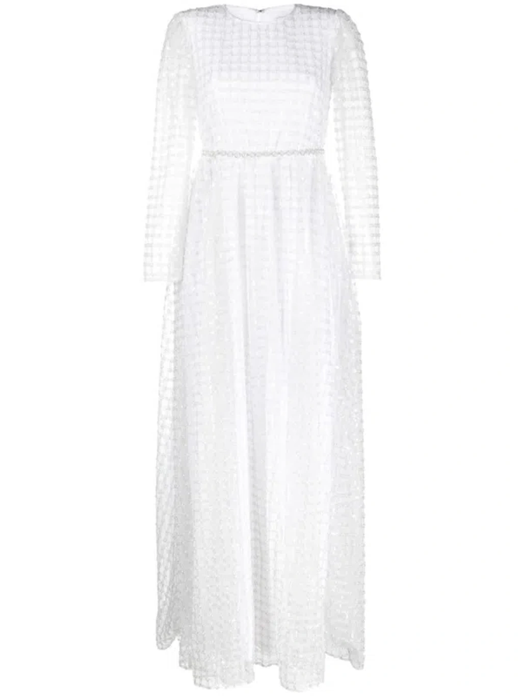 self portrait white beaded sequin maxi dress Cream Floral Sequin Maxi Dress – self-portrait main image 1