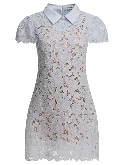 Self-portrait Self Portrait Guipure Lace Dress In Blue