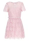 Self-portrait Guipure Lace Dress In Pink