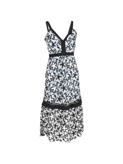 Pre-owned Self-portrait Guipure Lace Dress In White