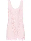Self-portrait Self Portrait Pink Floral Lace Mini Dress In Pink