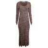 Self-portrait Guipure Lace-trimmed Ribbed-knit Maxi Dress In Red Viscose In Red