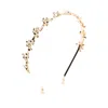Self-portrait Floral Embellished Hair Headband In Gold