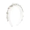 Self-portrait Embellished Satin Headband In Multicolor