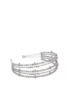 Self-portrait Hair Accessories With Multi-row Design And Rhinestone Embellishments In Silver