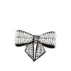 Self-portrait Pearl Embellished Bow Hair Clip In Black
