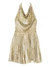 Self-portrait Coupe Gold Thread Mini Dress