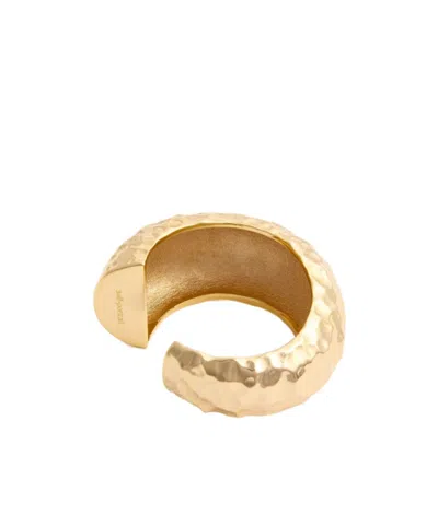 Self-portrait Hammered Bracelet In Gold