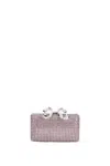 Self-portrait Crystal Box Clutch In Pink
