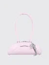 Self-portrait Leather Shoulder Bags In Purple